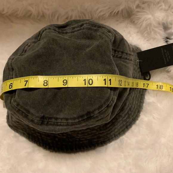 DAVID and YOUNG blackish gray 100% cotton distressed bucket hat NWT in size OSFM - Picture 7 of 8